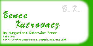 bence kutrovacz business card